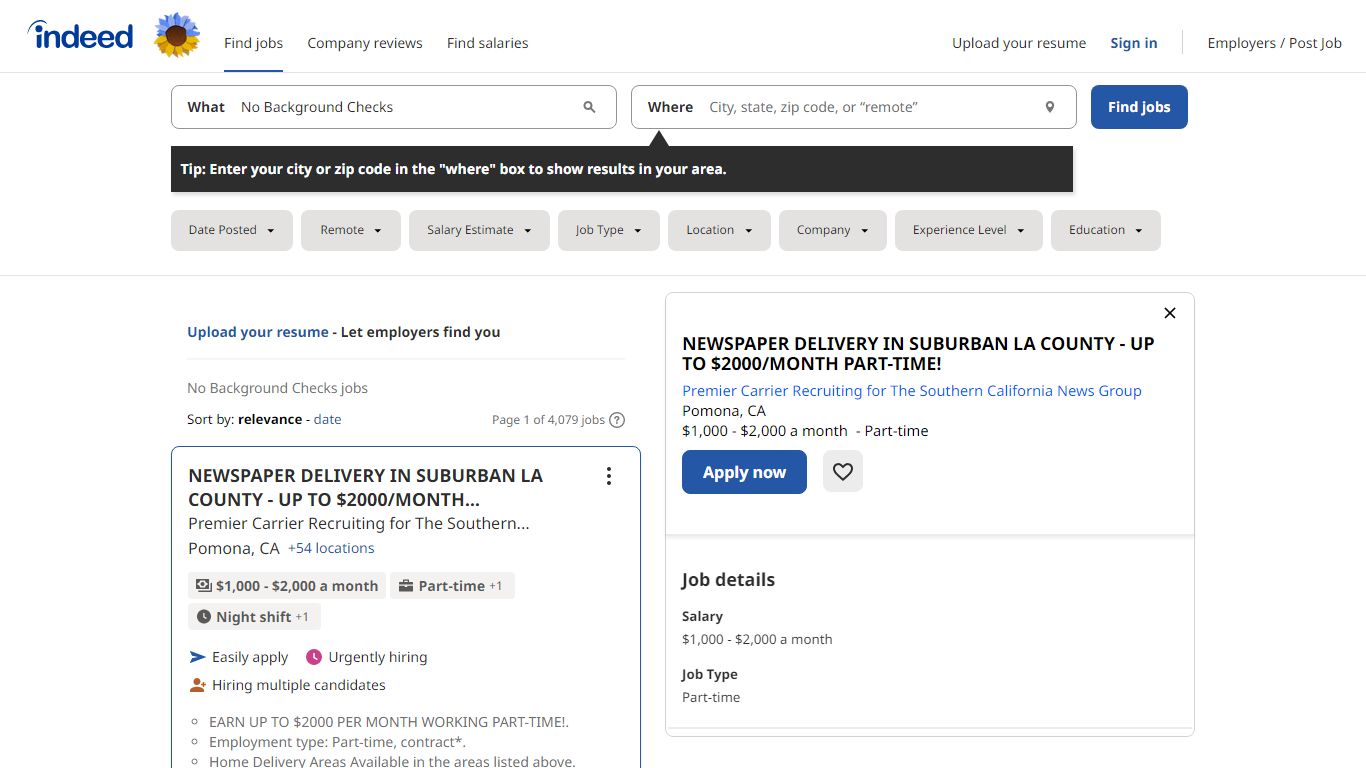 No Background Checks Jobs, Employment | Indeed.com